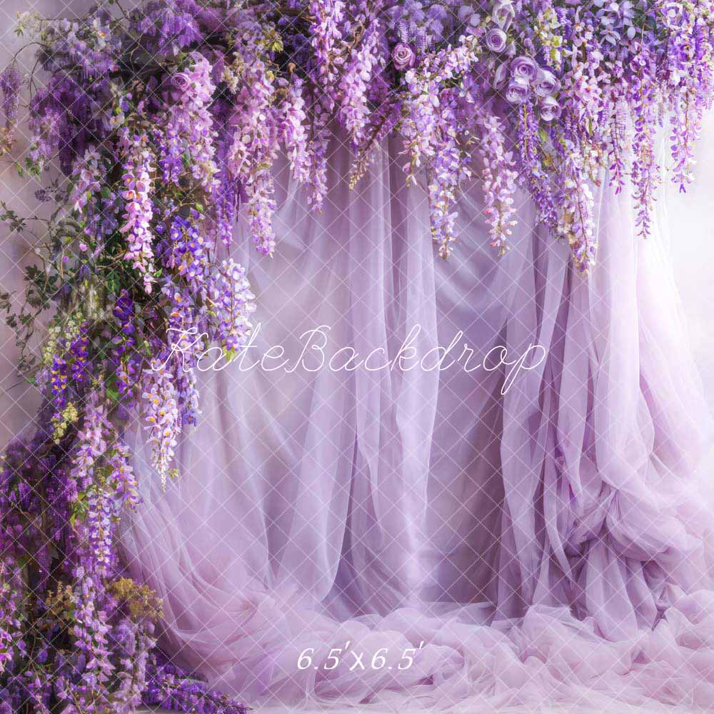 Kate Wisteria Purple Curtain Backdrop Designed by Emetselch - Image 6