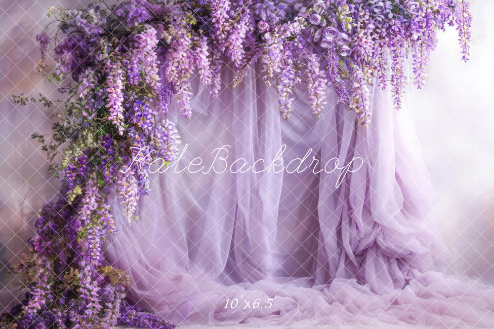 Kate Wisteria Purple Curtain Backdrop Designed by Emetselch - Image 8