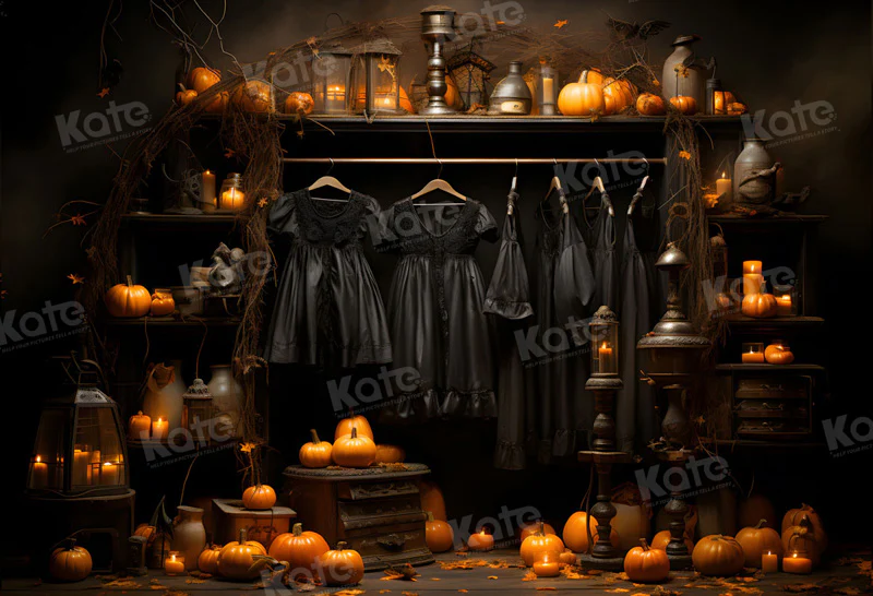 Kate Witch Dress Closet Halloween Backdrop for Photography - Image 2