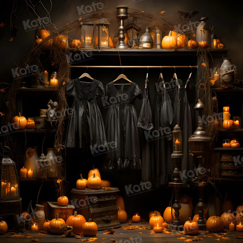 Kate Witch Dress Closet Halloween Backdrop for Photography - Image 5