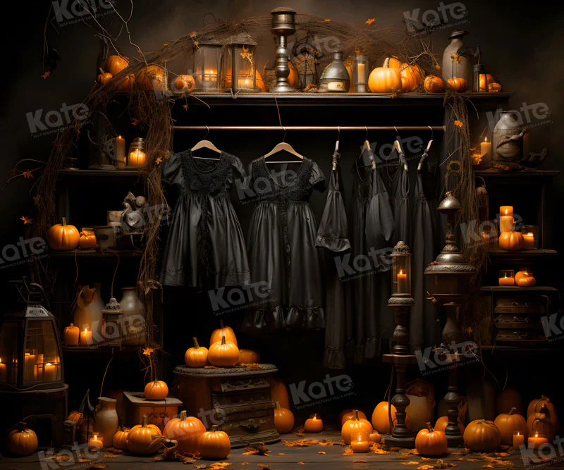 Kate Witch Dress Closet Halloween Backdrop for Photography - Image 7