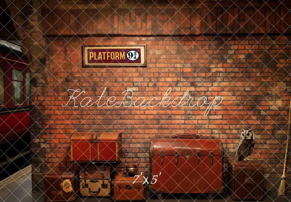 Kate Wizard Train Station Platform Brick Backdrop Designed by Patty Robert - Image 2