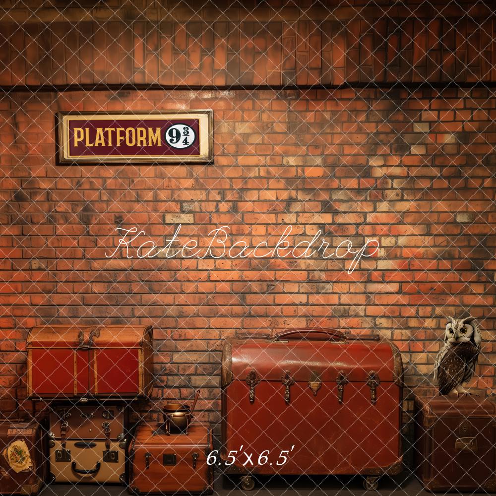 Kate Wizard Train Station Platform Brick Backdrop Designed by Patty Robert - Image 6
