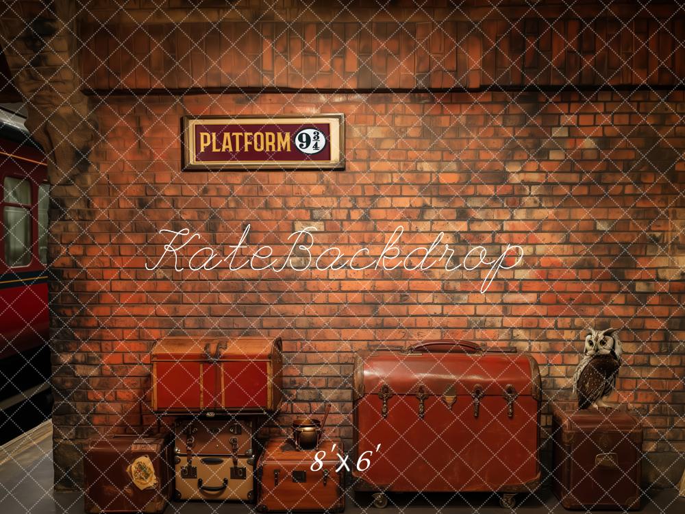 Kate Wizard Train Station Platform Brick Backdrop Designed by Patty Robert - Image 8