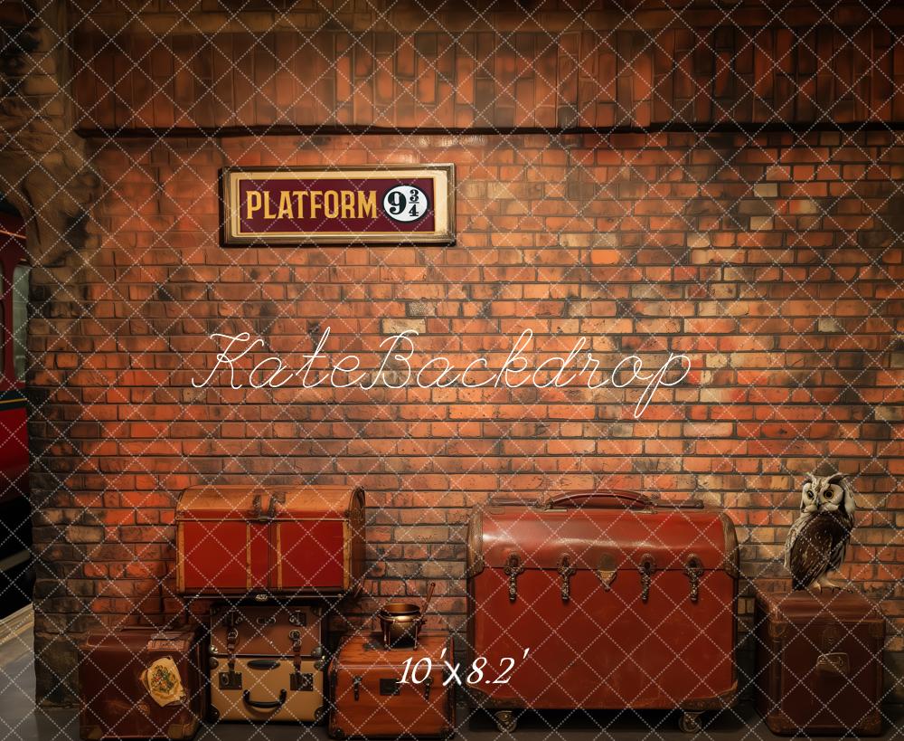 Kate Wizard Train Station Platform Brick Backdrop Designed by Patty Robert - Image 9