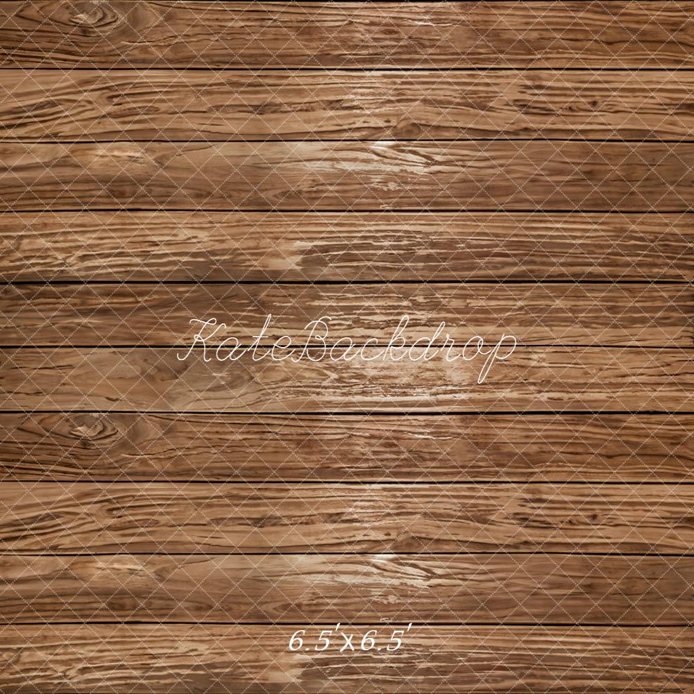 Kate Wood Plank Brown Rustic Floor Backdrop Designed by Emetselch - Image 2