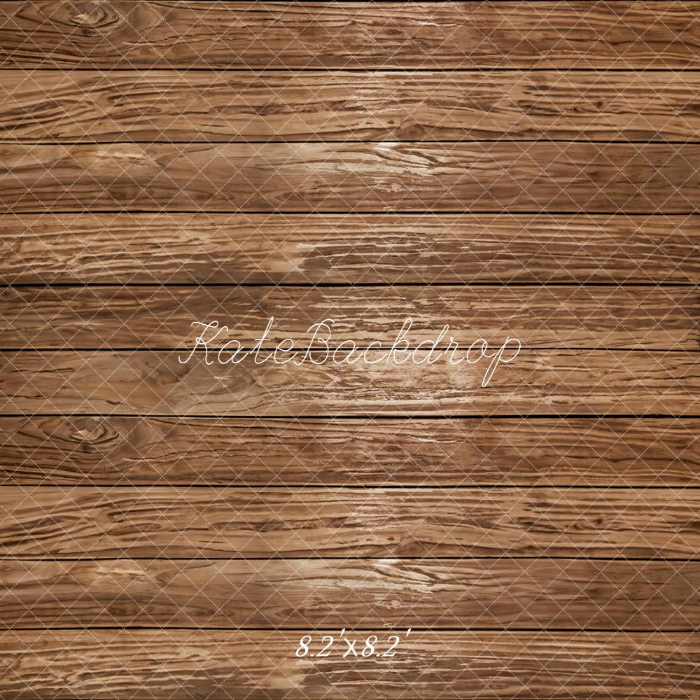 Kate Wood Plank Brown Rustic Floor Backdrop Designed by Emetselch - Image 5