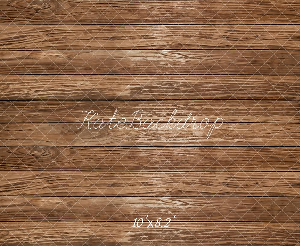 Kate Wood Plank Brown Rustic Floor Backdrop Designed by Emetselch - Image 6