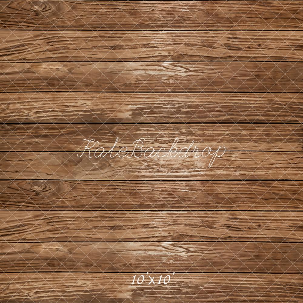 Kate Wood Plank Brown Rustic Floor Backdrop Designed by Emetselch - Image 7