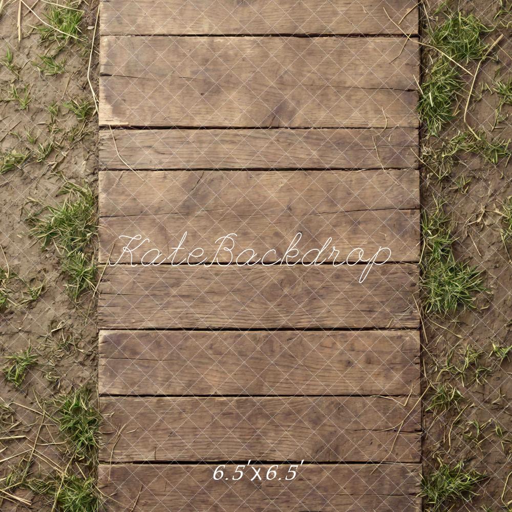 Kate Wooden Plank Path Mud Grass Backdrop Designed by Mini MakeBelieve - Image 2