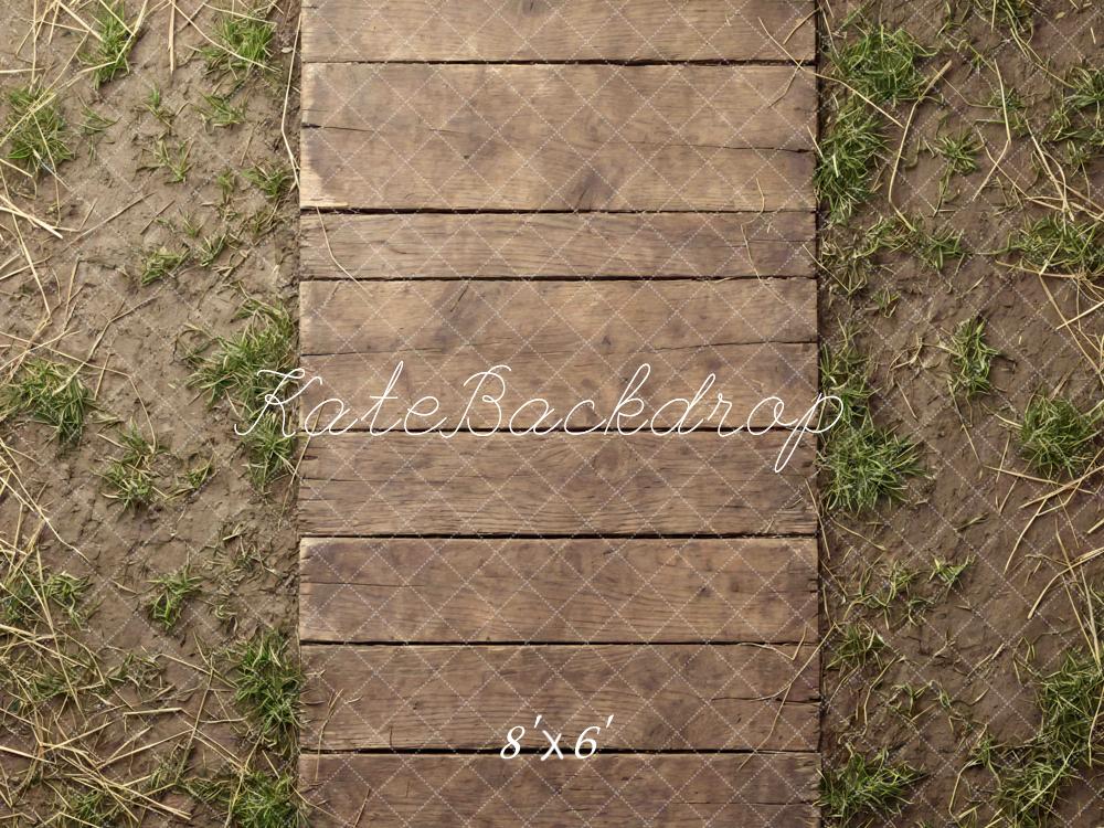 Kate Wooden Plank Path Mud Grass Backdrop Designed by Mini MakeBelieve - Image 3