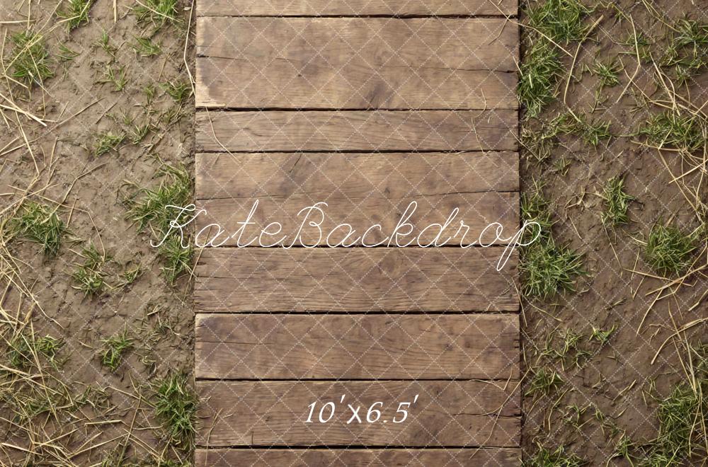 Kate Wooden Plank Path Mud Grass Backdrop Designed by Mini MakeBelieve - Image 4