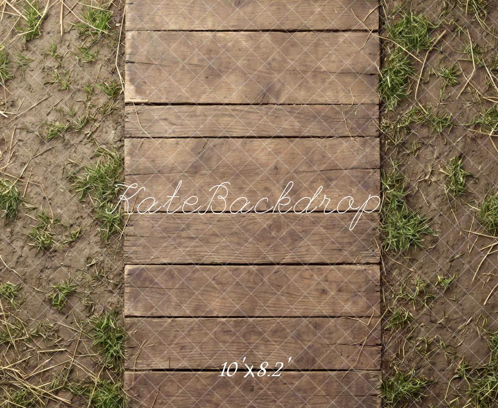 Kate Wooden Plank Path Mud Grass Backdrop Designed by Mini MakeBelieve - Image 6