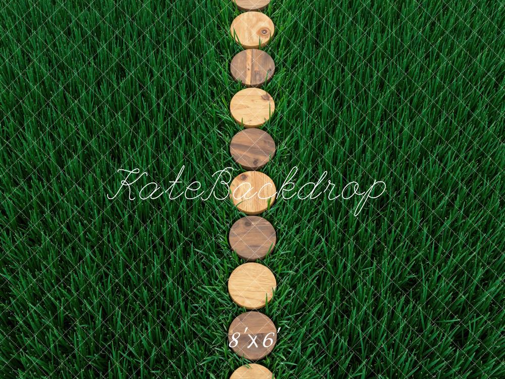 Kate Wooden Stepping Stones Grass Backdrop Designed by Mini MakeBelieve - Image 3