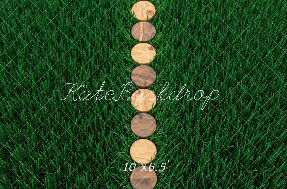 Kate Wooden Stepping Stones Grass Backdrop Designed by Mini MakeBelieve - Image 4