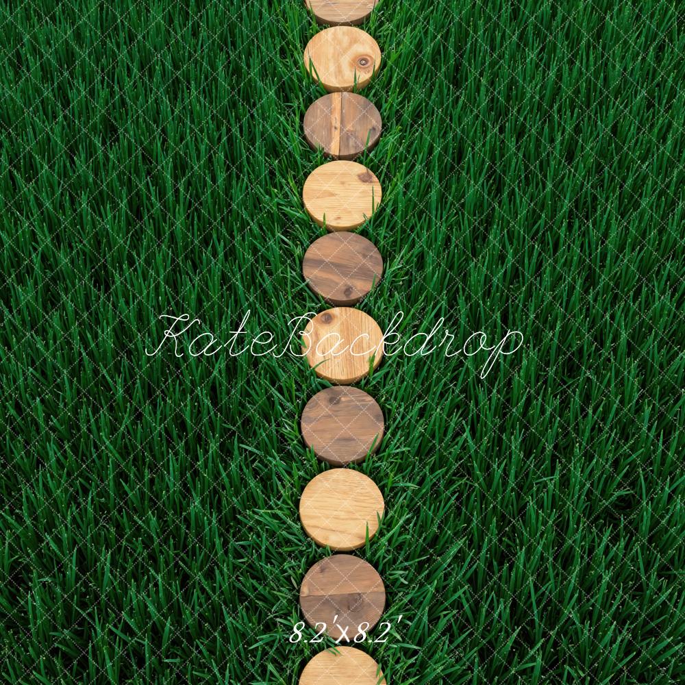 Kate Wooden Stepping Stones Grass Backdrop Designed by Mini MakeBelieve - Image 5
