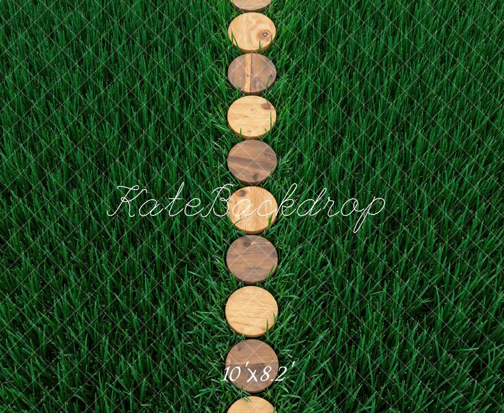 Kate Wooden Stepping Stones Grass Backdrop Designed by Mini MakeBelieve - Image 6