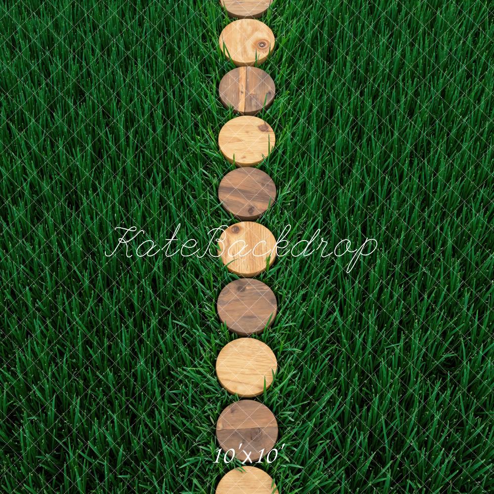 Kate Wooden Stepping Stones Grass Backdrop Designed by Mini MakeBelieve - Image 7