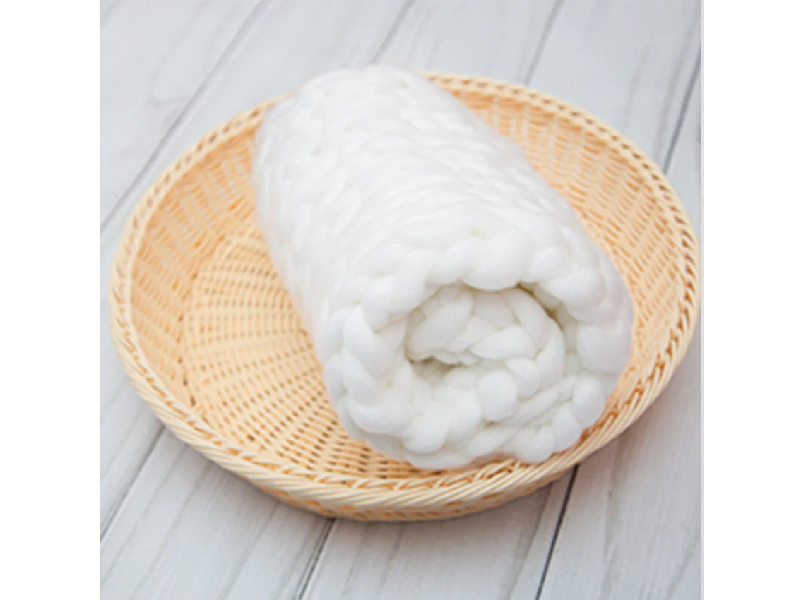 Kate 50cm*60cm Wool Knit Blanket for Newborn Photography - Image 8