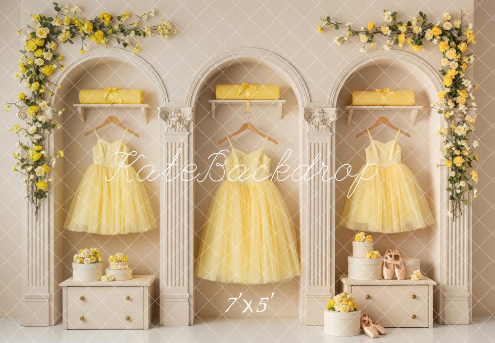 Kate Spring Arch Yellow Dresses Classical Backdrop Designed by Patty Robert