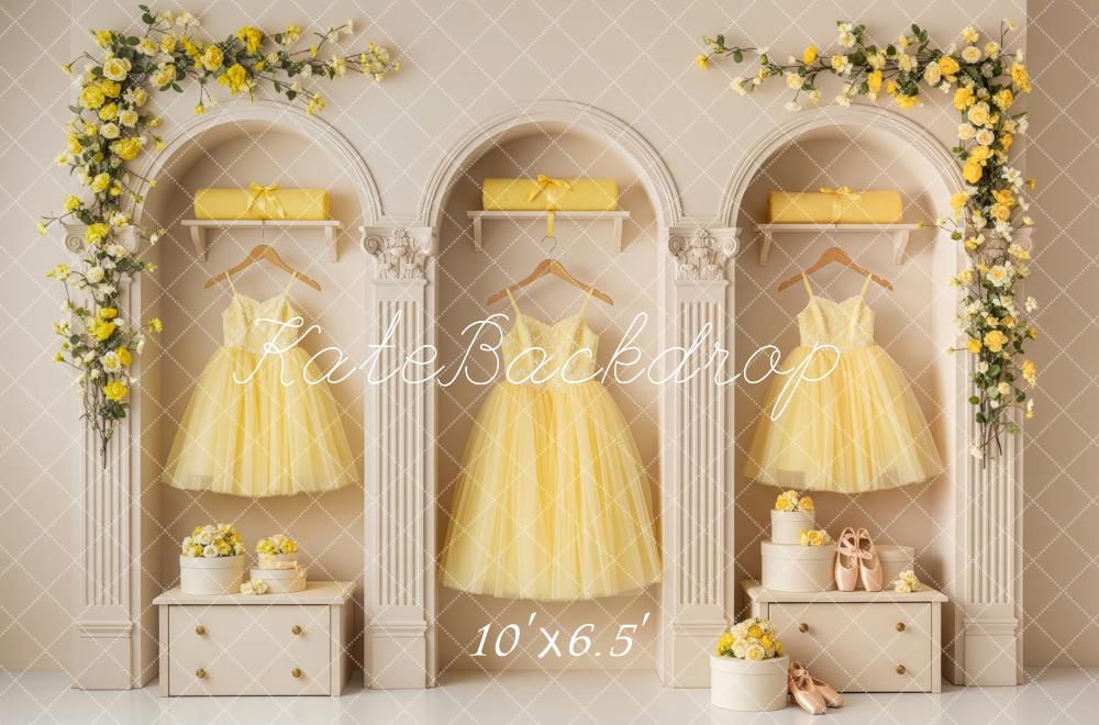 Kate Spring Arch Yellow Dresses Classical Backdrop Designed by Patty Robert - Image 4