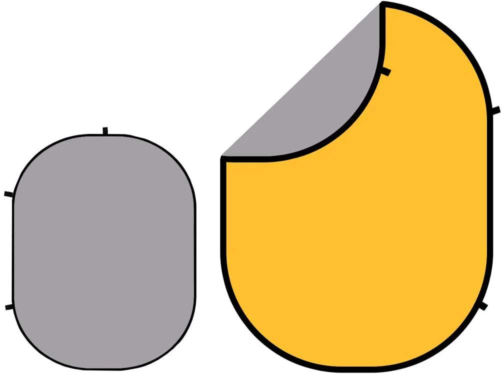 Kate Yellow/Grey Pop Up Collapsible Background Photography Chroma Key 5x6.5ft(1.5x2m) - Image 3