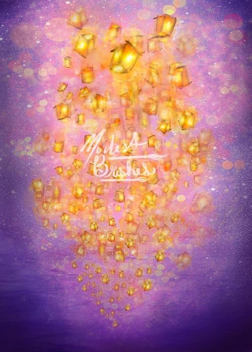 Kate Lantern Lit Sky Backdrop for Photography Designed by Modest Brushes