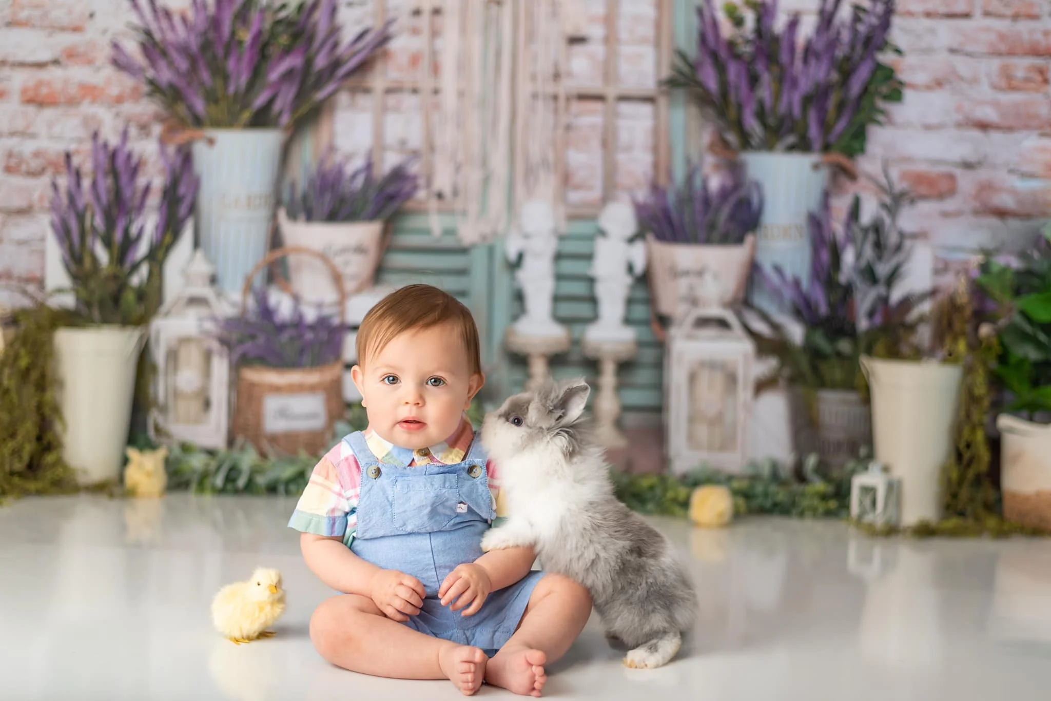 Kate Summer Lavender Boho Brick Backdrop Designed by Emetselch - Image 3