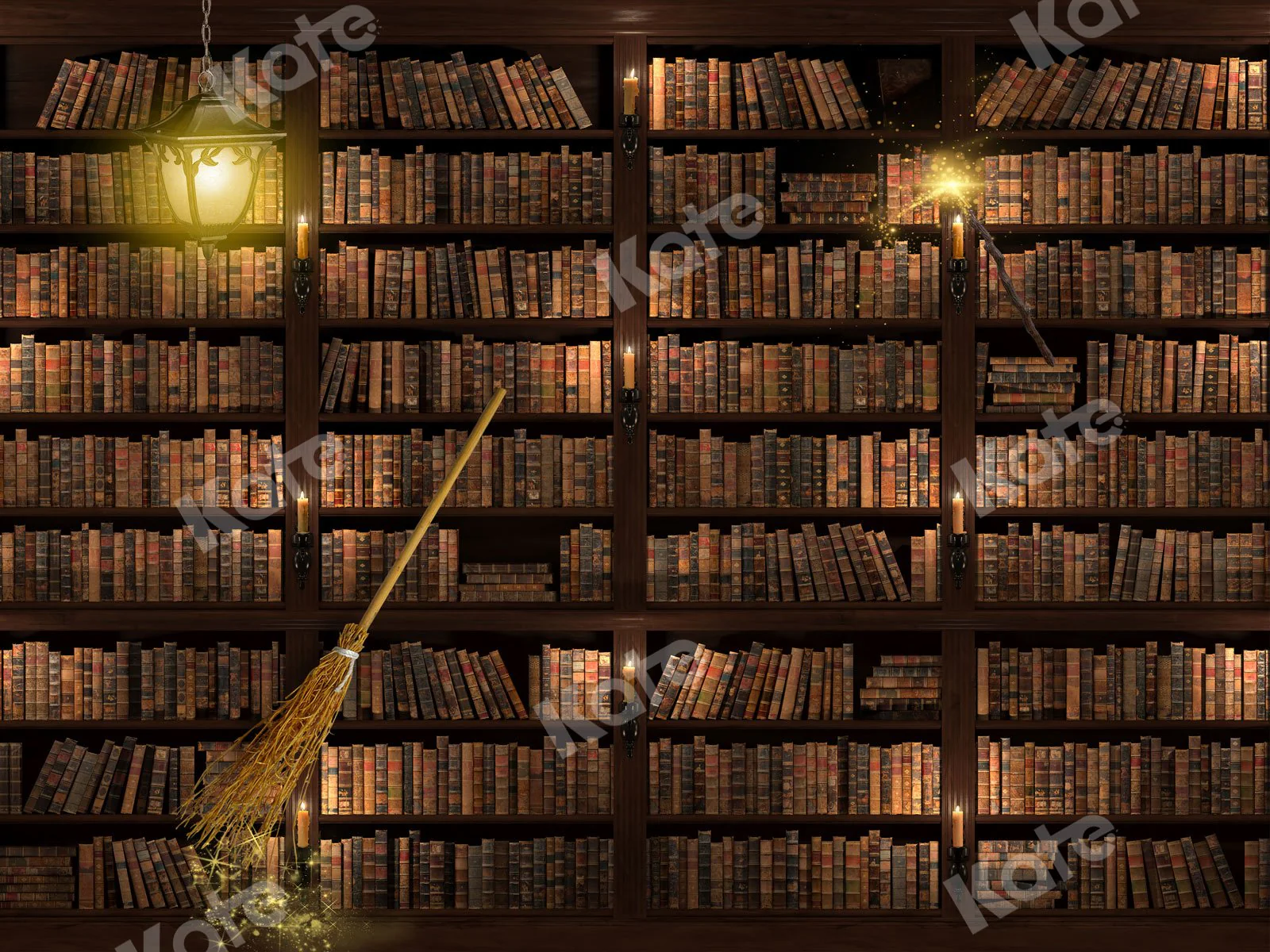 Kate Library Bookshelf Back To School Backdrop Designed By JS Photography - Image 2