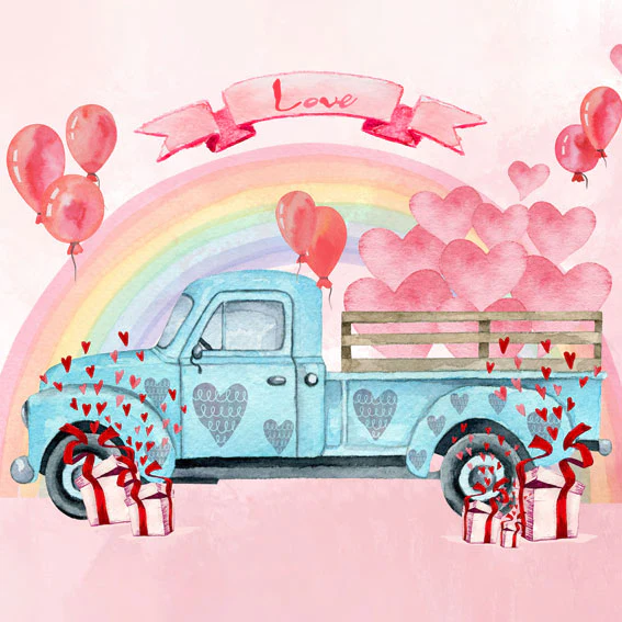 Kate Valentine's Day Love Truck Backdrop Designed by GQ - Image 5