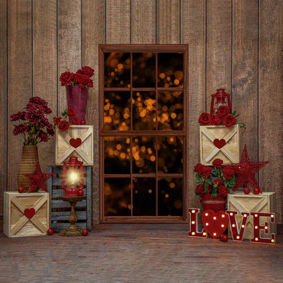 Kate Valentine's Day Love Window Backdrop Designed by Emetselch - Image 2