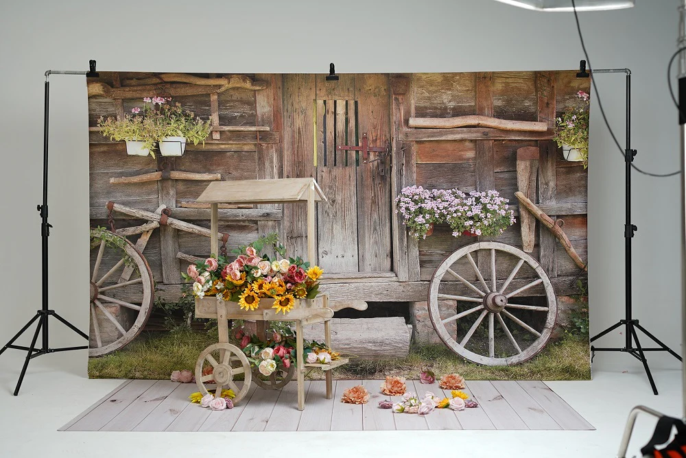 Kate Outdoor Backdrop Old Wood Barn for Photography - Image 4