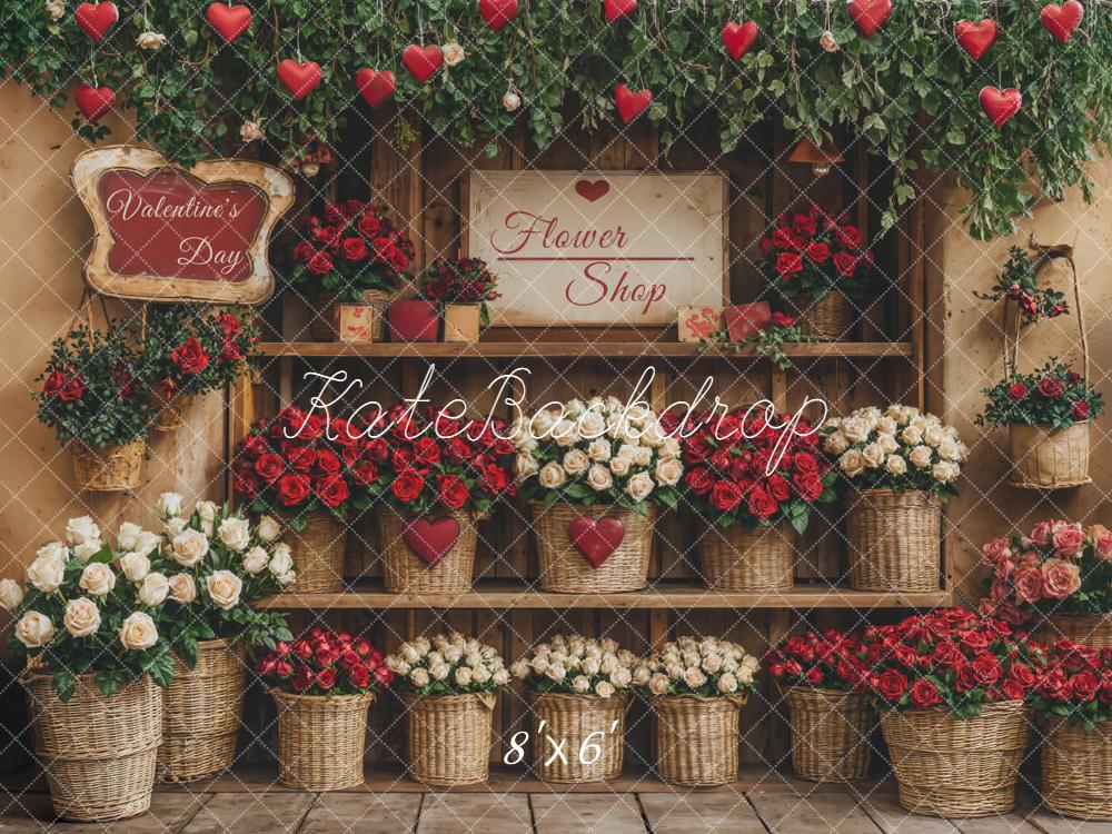 Kate Valentine Flower Shop Baskets Backdrop Designed by Emetselch - Image 3