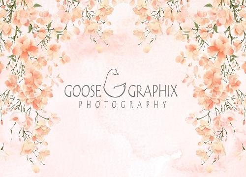 Kate Florals Backdrop Peach Blossoms Designed by Amanda Moffatt