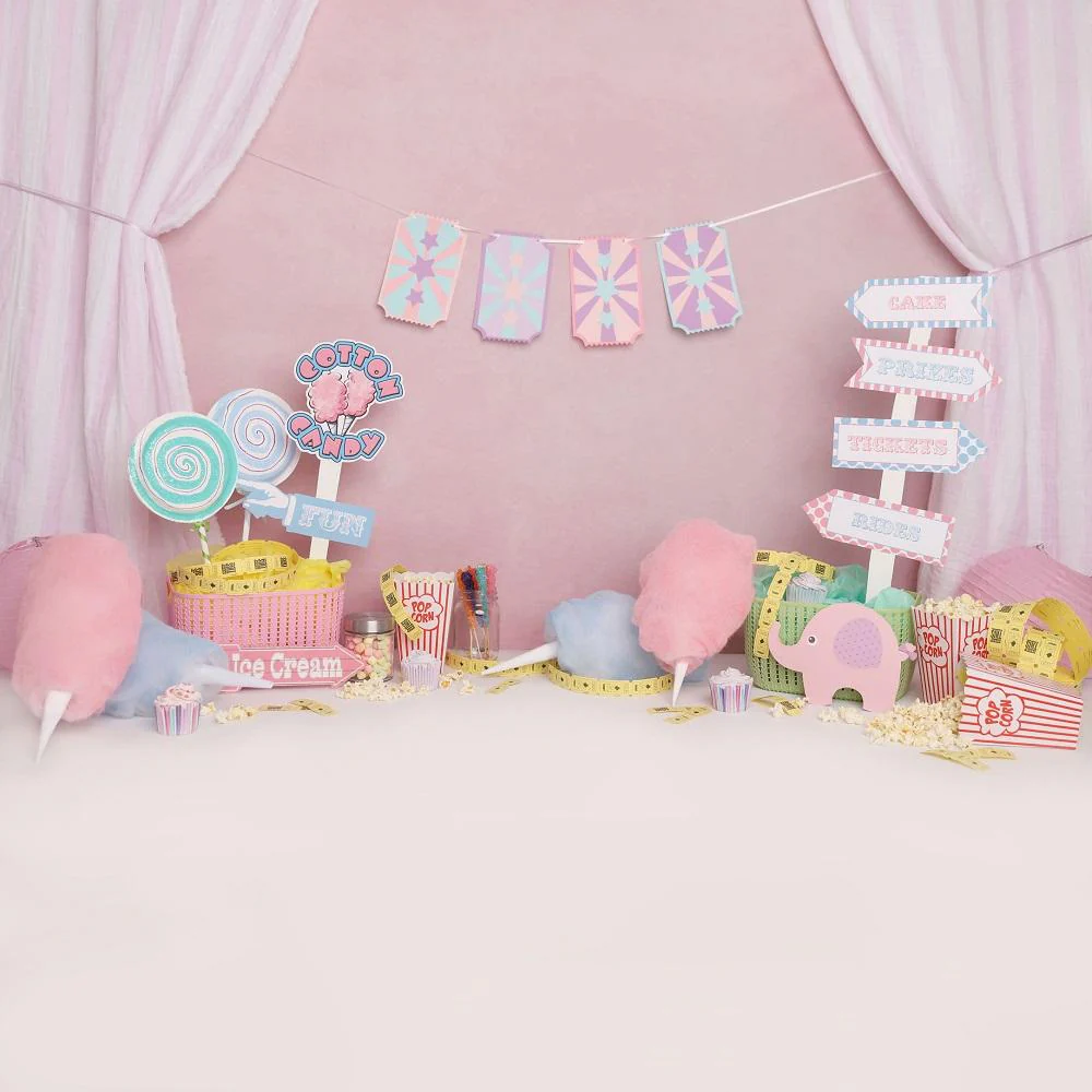 Kate Pink Birthday Carnival Backdrop Designed by Melissa King - Image 3