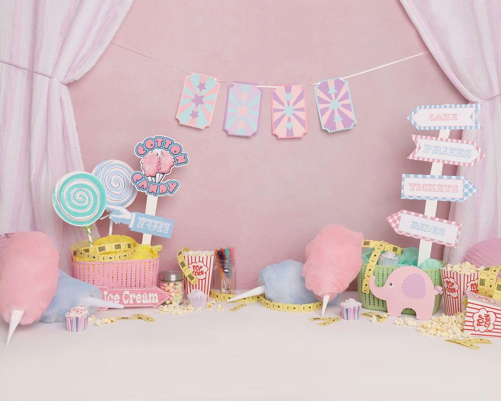 Kate Pink Birthday Carnival Backdrop Designed by Melissa King - Image 4