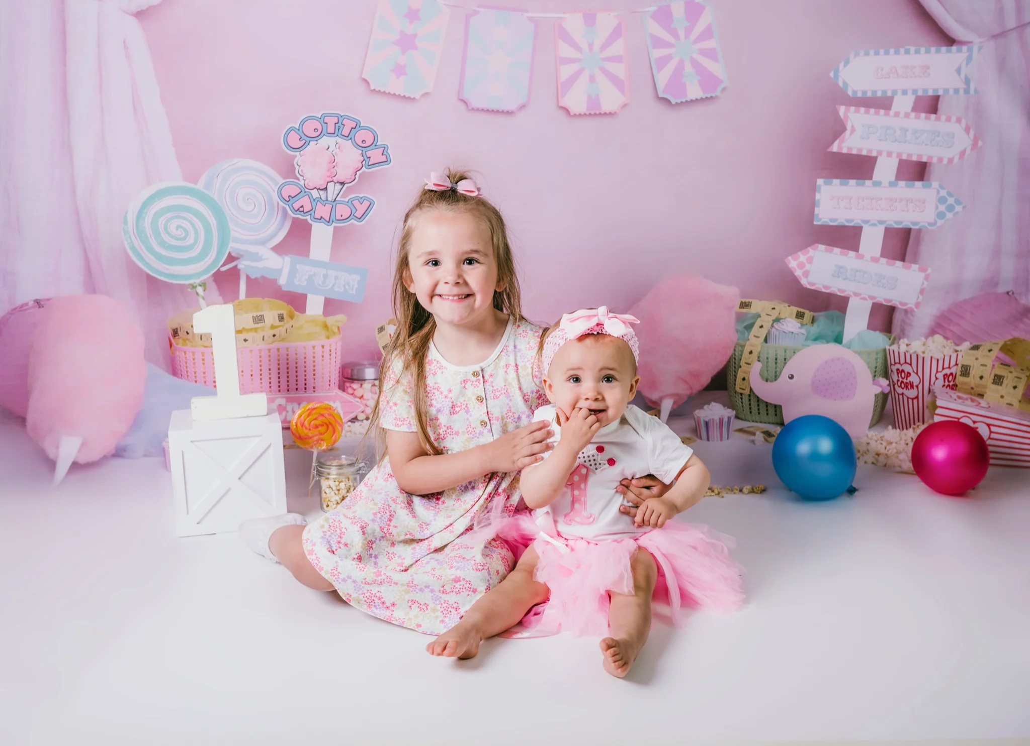 Kate Pink Birthday Carnival Backdrop Designed by Melissa King - Image 5