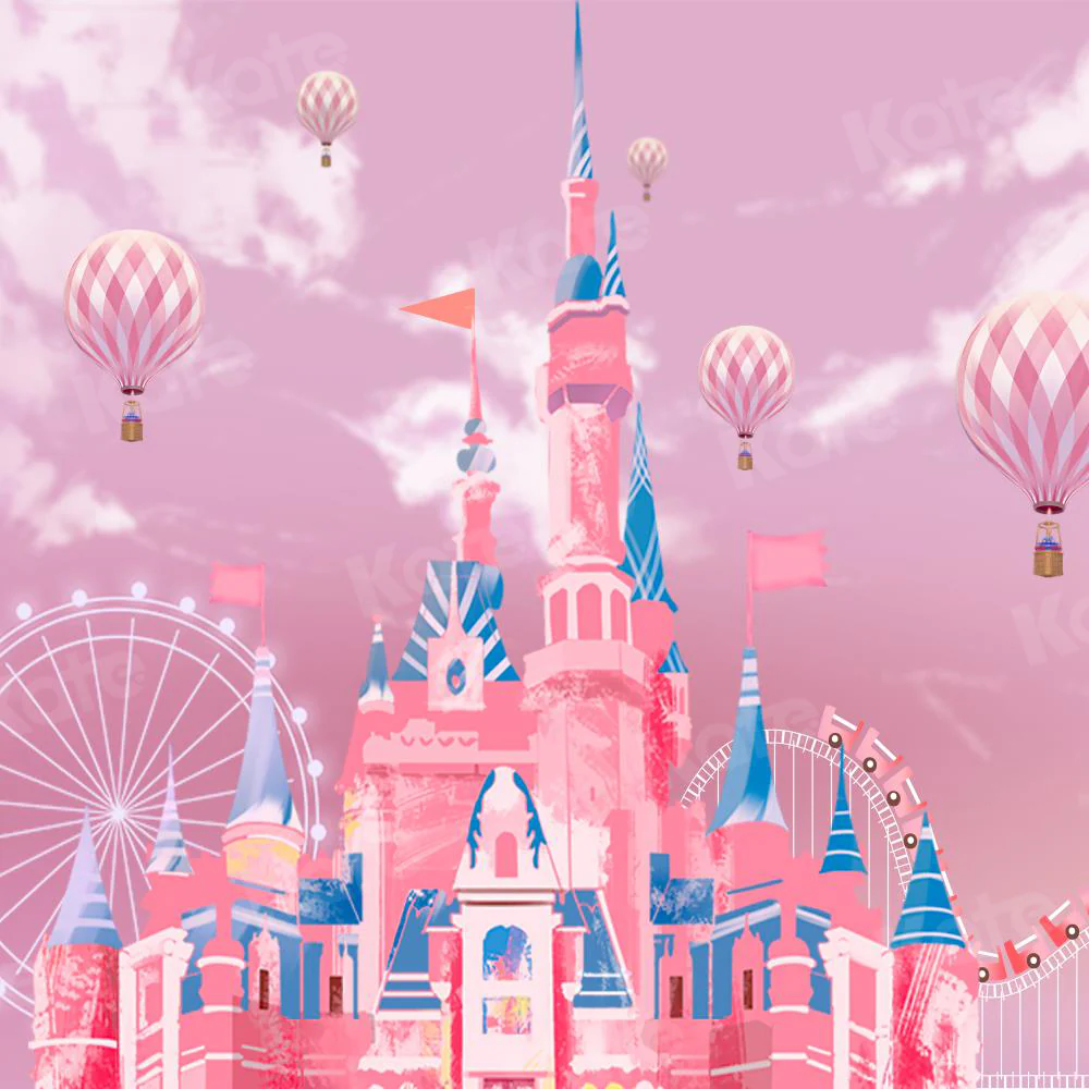 Kate Fairytale Backdrop Pink Castle Designed by Chain Photography - Image 2