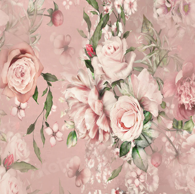 Kate Pink Flowers Spring Backdrop for Photography - Image 2
