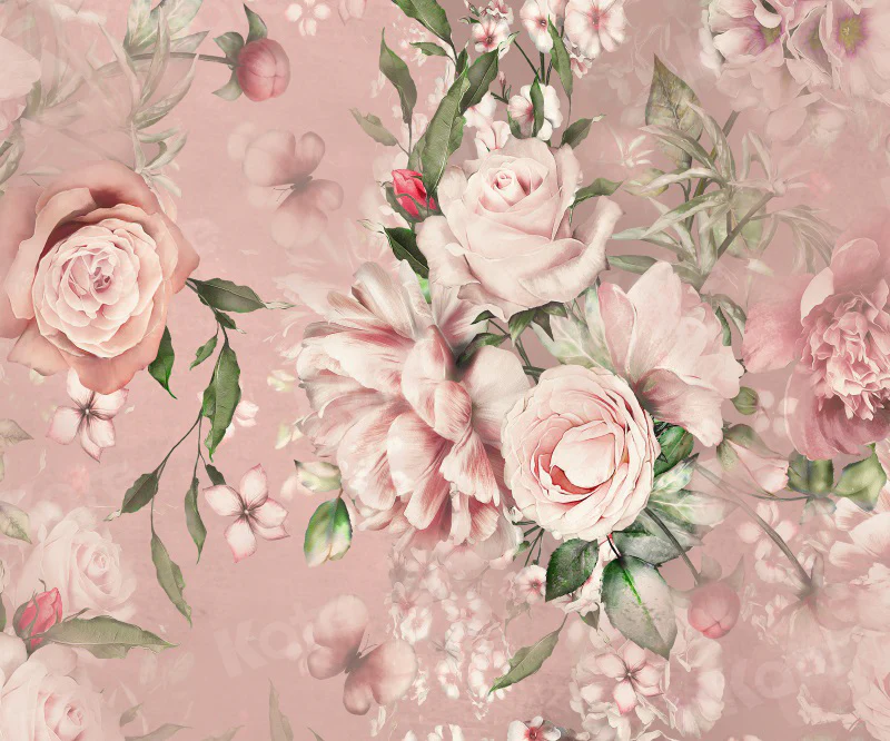 Kate Pink Flowers Spring Backdrop for Photography - Image 3