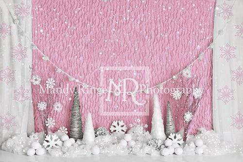 Kate Birthday Pink Winter Onederland Girly Backdrop Designed By Mandy Ringe Photography - Image 2