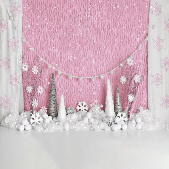 Kate Birthday Pink Winter Onederland Girly Backdrop Designed By Mandy Ringe Photography - Image 4
