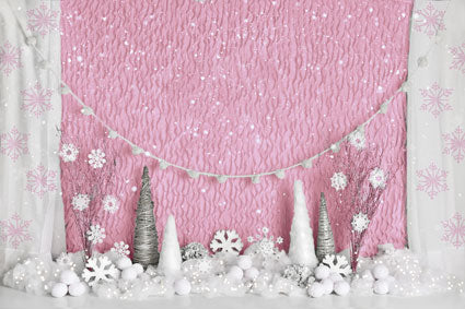 Kate Birthday Pink Winter Onederland Girly Backdrop Designed By Mandy Ringe Photography - Image 5