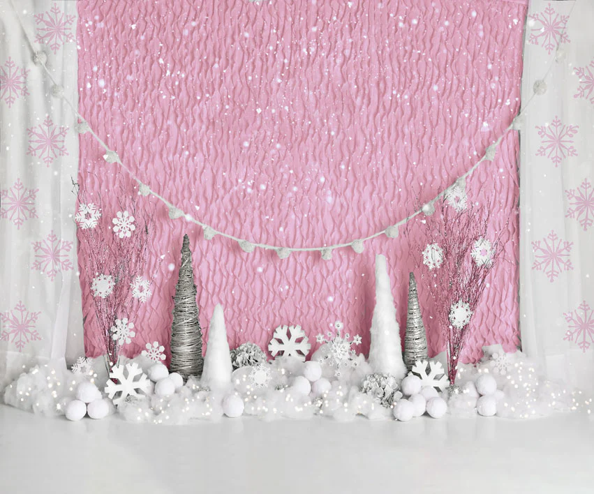 Kate Birthday Pink Winter Onederland Girly Backdrop Designed By Mandy Ringe Photography - Image 6