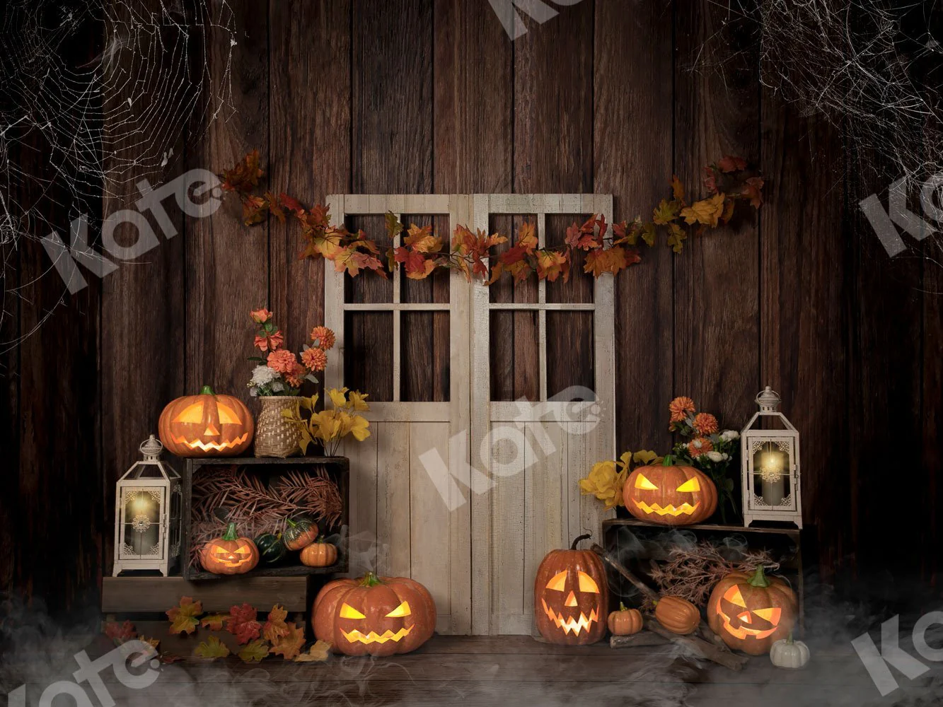 Kate Autumn/Thanksgiving Pumpkins Lights Backdrop Designed by Jia Chan Photography - Image 2