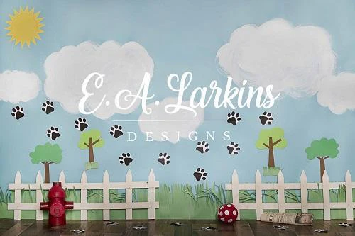 Kate Puppy Dog Friends Backdrop for Photography Designed By Erin Larkins - Image 2