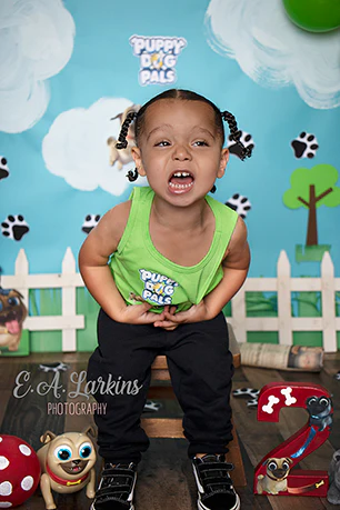 Kate Puppy Dog Friends Backdrop for Photography Designed By Erin Larkins - Image 4