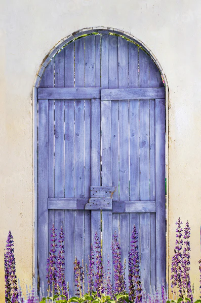 Kate Purple Wooden Door With Lavender Backdrop Designed by Jia Chan Photography - Image 3