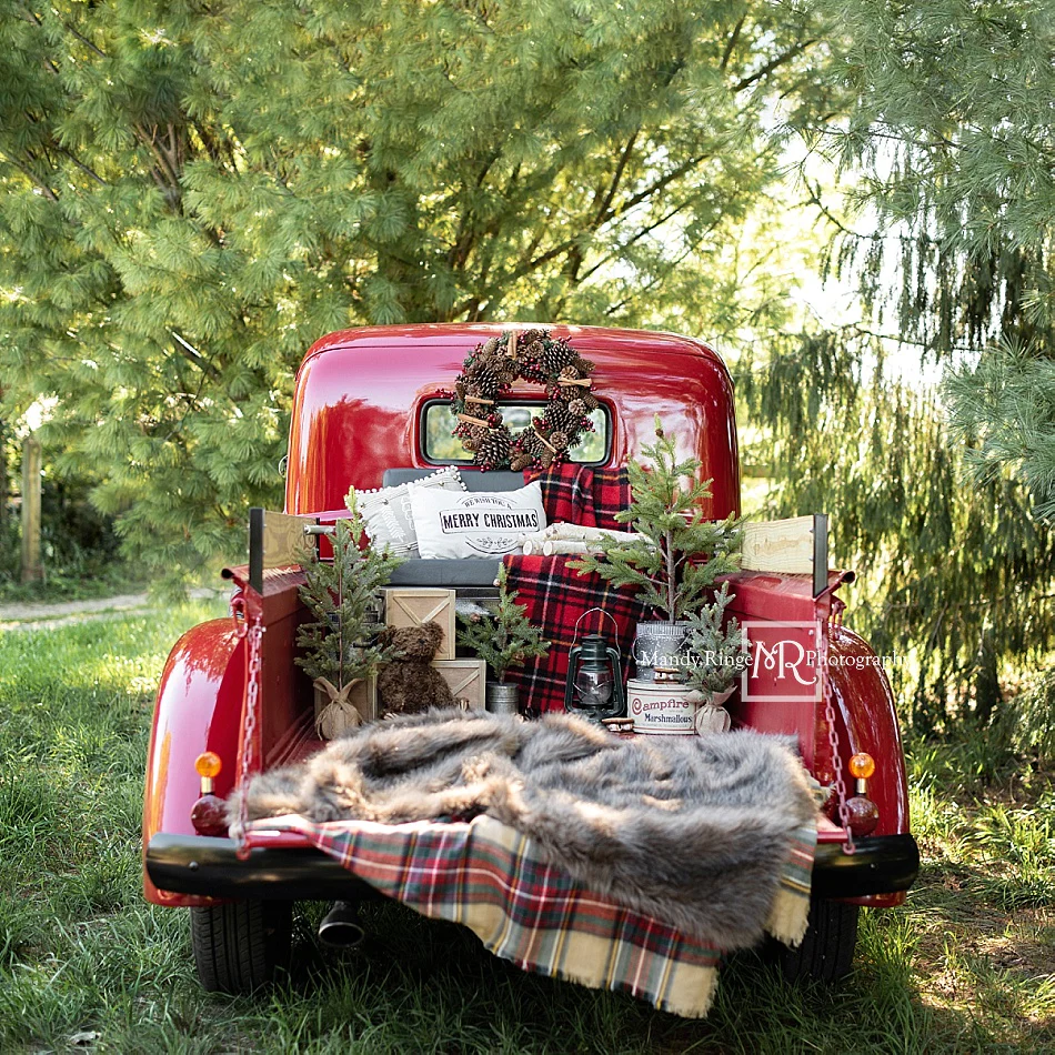 Kate Red Christmas Truck Backdrop Designed by Mandy Ringe Photography - Image 15