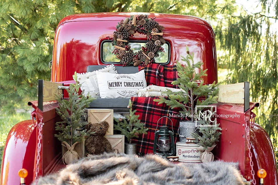 Kate Red Christmas Truck Backdrop Designed by Mandy Ringe Photography - Image 16